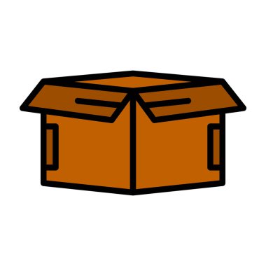 kutu simgesi, vektör illüstrasyonu basit tasarım