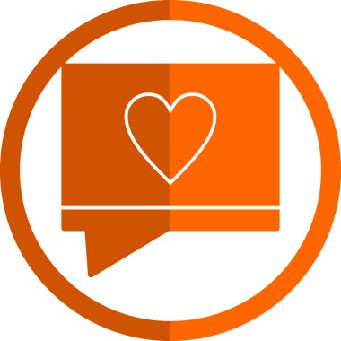 vektör illüstrasyonunda baloncuk sohbeti kalp simgesi