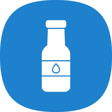 Soda şişesi simgesi, vektör illüstrasyonu 