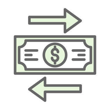 Dolar vektör simgesi modern basit illüstrasyon