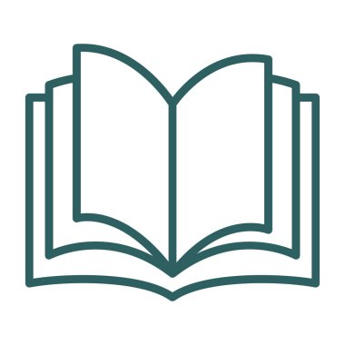 Kitap satırı simgesi, vektör çizim 