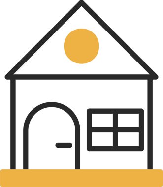 Ev vektör tasarımı. Ev düz simgesi 