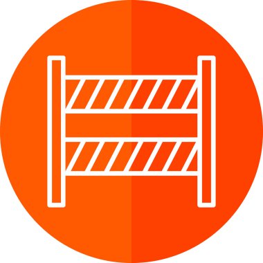 bariyer simgesi basit illüstrasyon