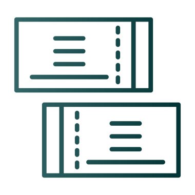 Biletler simge vektör illüstrasyonu