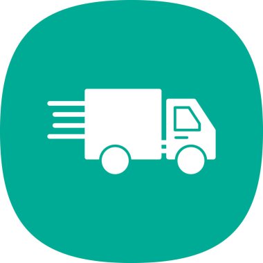 teslimat veya kargo kamyonu simgesi 