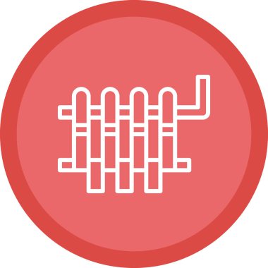 radyatör ağ simgesi, vektör illüstrasyonu