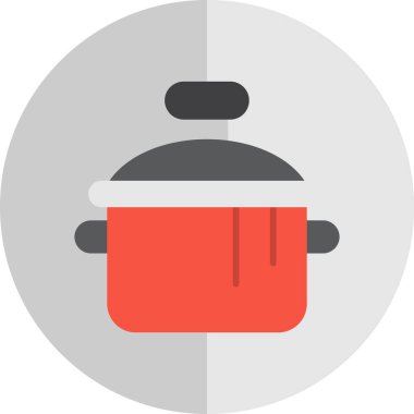 Yemek pişirme simgesi düz stil