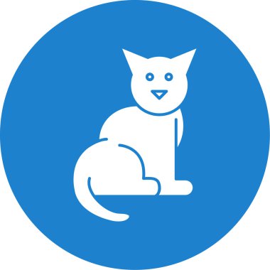 Kedi. Web simgesi vektör illüstrasyonu