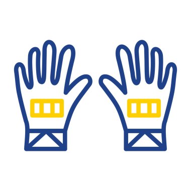 Eldiven simgesi. Vektör illüstrasyonu.