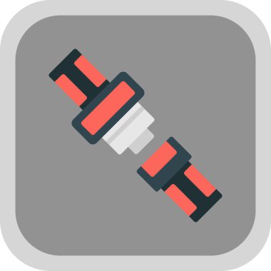 Emniyet kemeri düz simgesi, vektör illüstrasyonu 