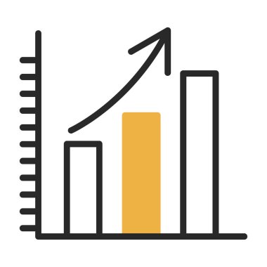 İş grafiği. Grafik düz simgesi