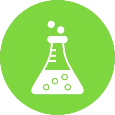 Bilim şişesi. Basit tasarım. Beaker vektör simgesi              