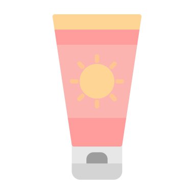 Güneş kremi simge vektör çizim