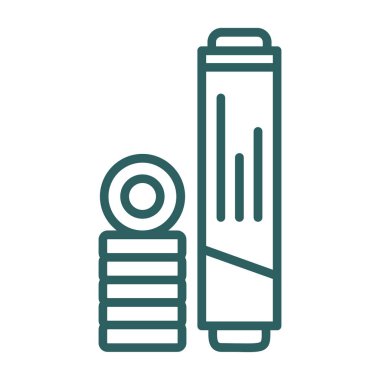 Ofis ve modern simgenin vektör illüstrasyonu