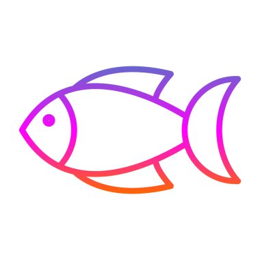 balık simgesi, vektör illüstrasyonu basit tasarım