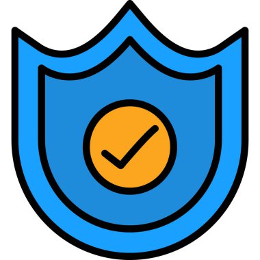 kalkan simgesi, vektör illüstrasyonu basit tasarım