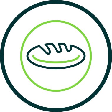 Ekmek. Web simgesi basit illüstrasyon                