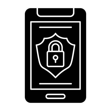 Güvenlik simgesinin vektör illüstrasyonu 