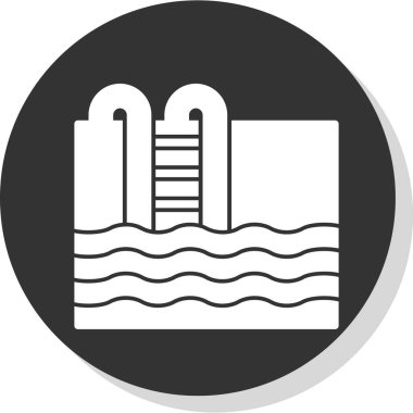 Havuzu web simgesi, vektör çizim 