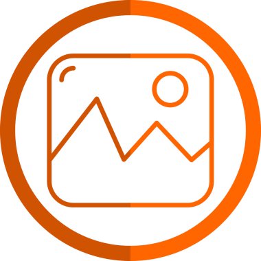 Bir resim simgesinin vektör illüstrasyonu