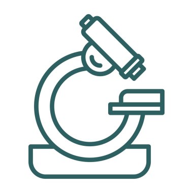 mikroskop simgesi, vektör illüstrasyonu basit tasarım