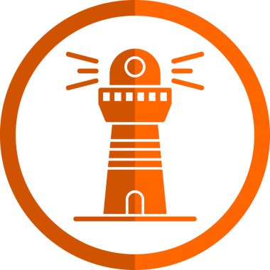 deniz feneri web simgesi, vektör illüstrasyonu 