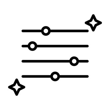 Çizgi dizaynındaki yıldız simgesi. vektör illüstrasyonu