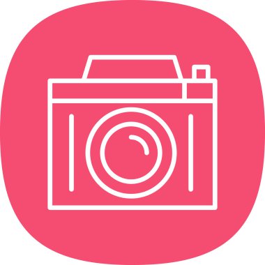 Kamera. Web simgesi basit illüstrasyon