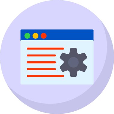 seo web geliştirme simgesi düz biçimli