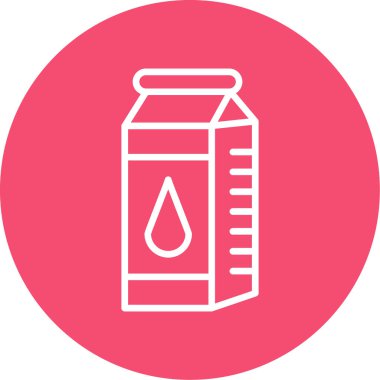 Süt kutusu simgesinin vektör illüstrasyonu 