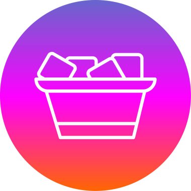 Kutuda kalbi olan güzel bir pasta çizimi.