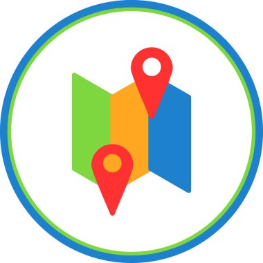 harita pin konumu simgesi düz biçimli