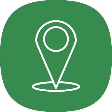 konum pin simgesi, vektör illüstrasyonu basit tasarım
