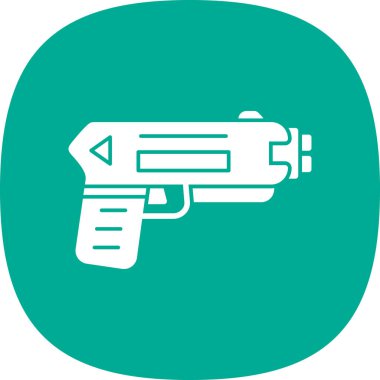 Şok tabancası ağ simgesi, vektör illüstrasyonu