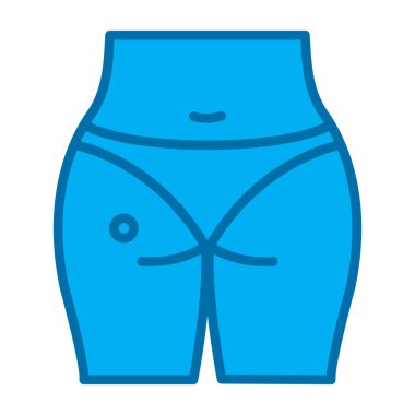 Kadın simge rengi dış hat vektörünü kısaltır