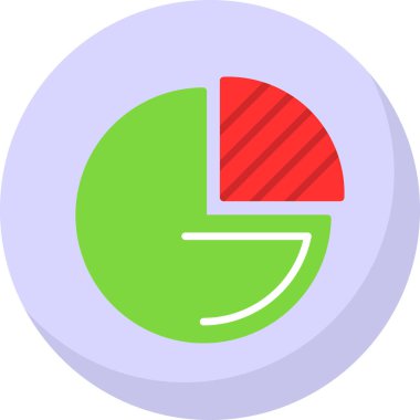 Pasta grafiği simgesinin vektör çizimi 