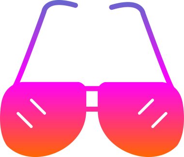 Gözlük. Web simgesi basit illüstrasyon 