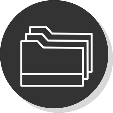klasör web simgesi, vektör çizim