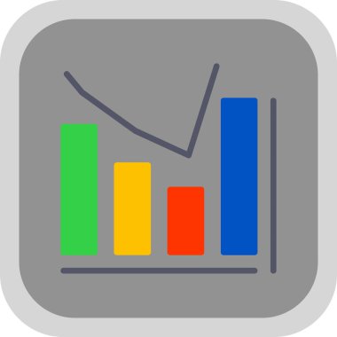 Bar grafik simgesinin vektör illüstrasyonu 