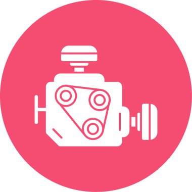 araba motoru simgesi, vektör illüstrasyonu basit tasarım