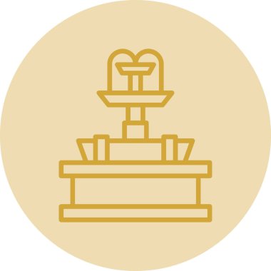 Bir kupa simgesinin vektör illüstrasyonu