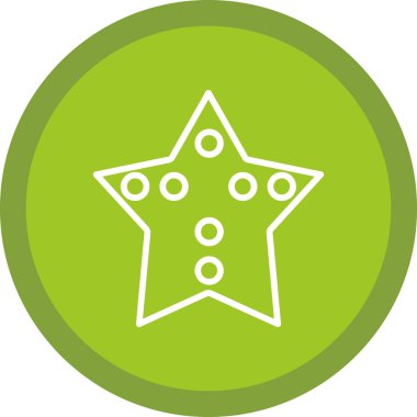 Basit düz yıldız ikon vektör çizimi