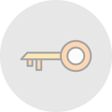 anahtar simgesi, vektör illüstrasyonu basit tasarım