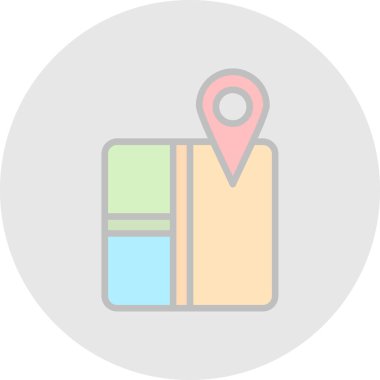 harita pin konumu simgesi düz biçimli