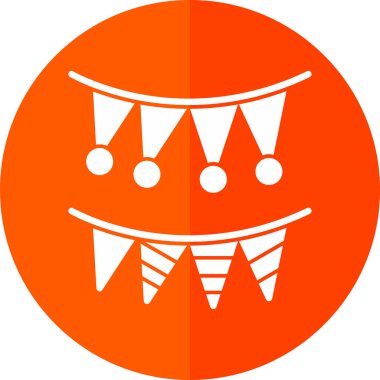 karnaval çelenkleri simgesi, vektör illüstrasyonu