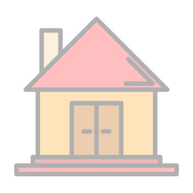 Ev vektör tasarımı. Ev düz simgesi 