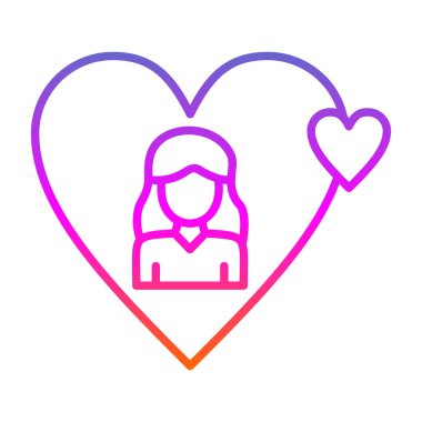 kalp aşk simge vektör çizim