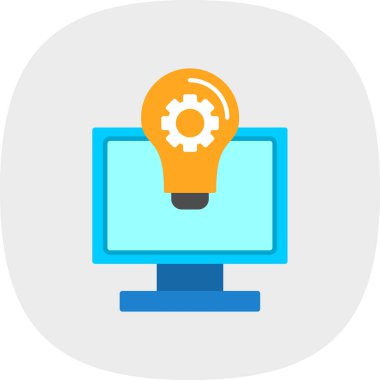 Bilgisayar. Web simgesi basit tasarım