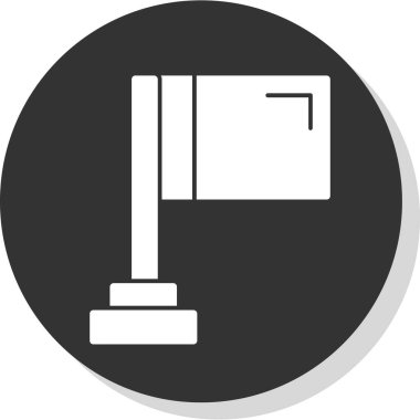 Basit bayrak vektör çizgisi simgesi 