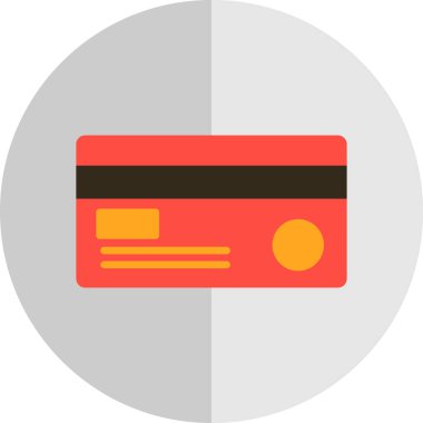 Kredi kartı simgesi, vektör illüstrasyonu